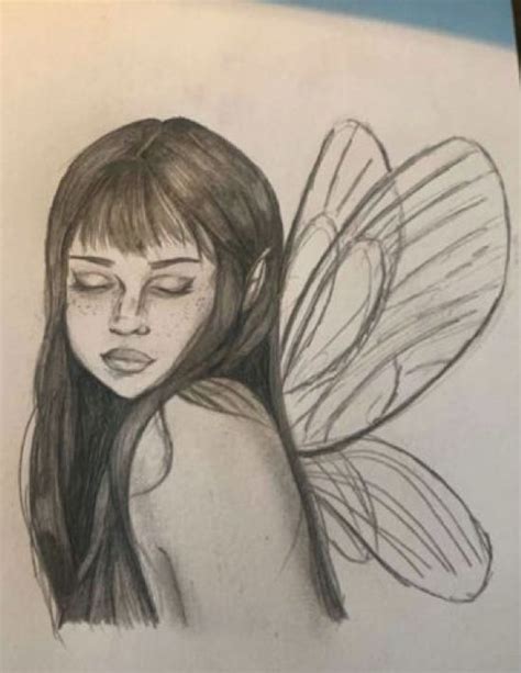 Girl Drawing Sketches Sketch Painting Art Painting Fairy Drawings