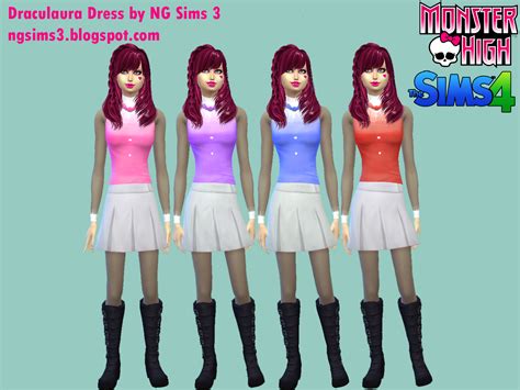Ng Sims 3 Draculaura Set Ts4 Sims And Clothes