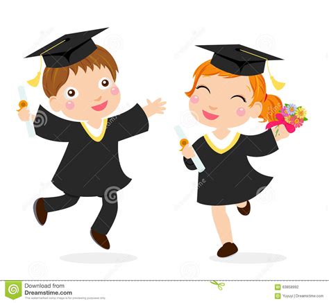 Happy Graduates Stock Vector Illustration Of Flower 63858992