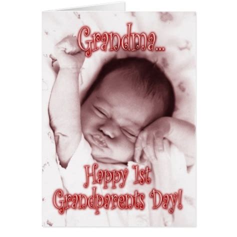 Happy 1st Grandparents Day Grandma Baby Girl Card Zazzle