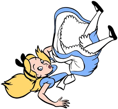 Alice In Wonderland Falling Clip Art