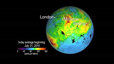 Nasa Tracks Global Spread Of Wildfire Pollution Youtube