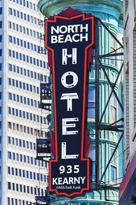 Vintage Hotel Sign In North Beach District San Francisco