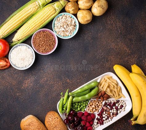 Healthy Products Sources Of Carbohydrates Stock Image Image Of Meal
