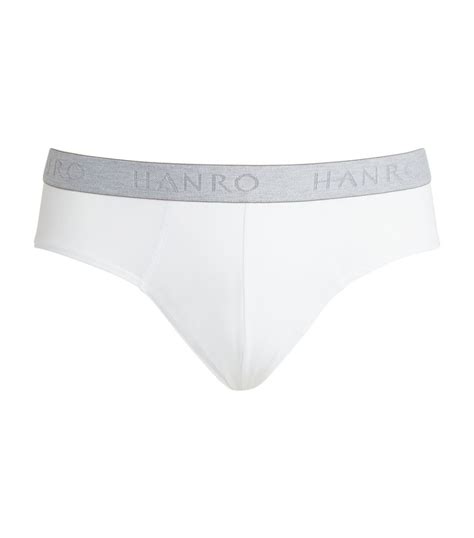 Mens Hanro White Cotton Blend Essential Briefs Pack Of 2 Harrods Uk