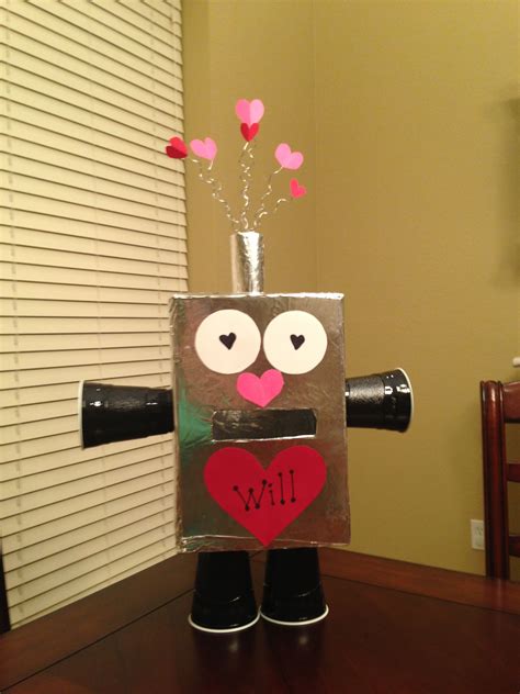 Robo Ready For Valentine Party Robot Valentine Box Valentine Box