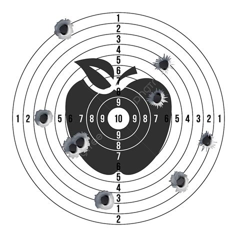 Shooting Target Vector Png Images Bullet Holes In Target Vector