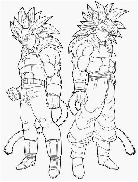 Dibujo De Goku Y Vegeta Fase 4 De Drago Dibujo De Goku Imagenes De