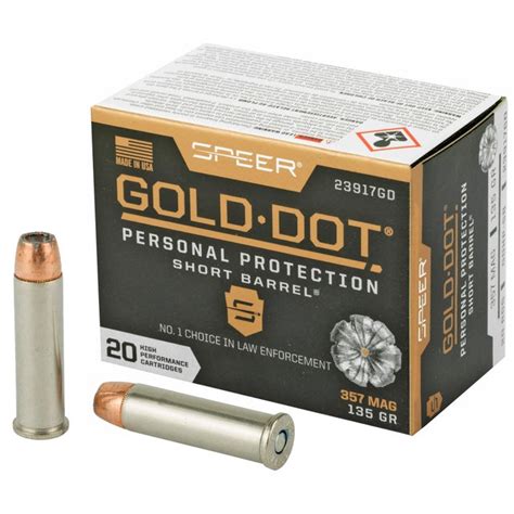 Speer Ammunition Speer Gold Dot Personal Protection 357mag 135
