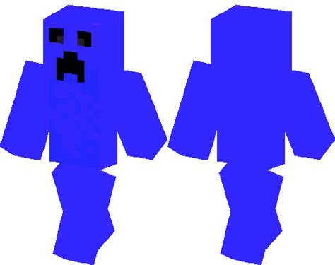 Plain Blue Creeper Minecraft Skin Minecraft Hub
