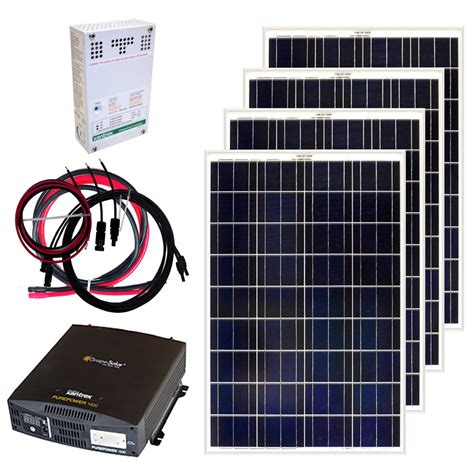 Grape Solar 400 Watt Off Grid Solar Panel Kit Gs 400 Kit The Home Depot
