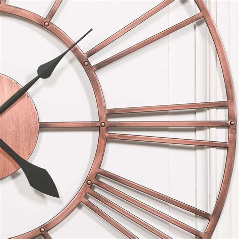 Copper Effect Large Wall Clock