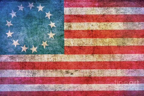 American Revolution War Flag Digital Art By Randy Steele Pixels