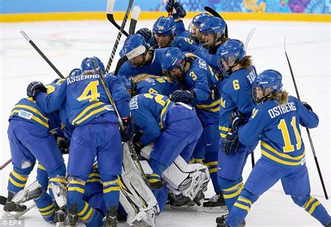 Winter Olympics Finland And Sweden Ladies Turn Sochi Ice Hockey Match