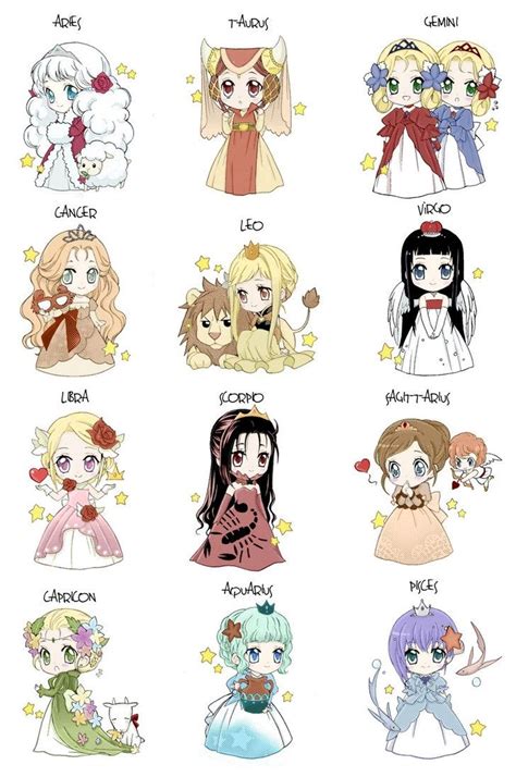 Chibi Anime Zodiac Chibi Zodiac Signs