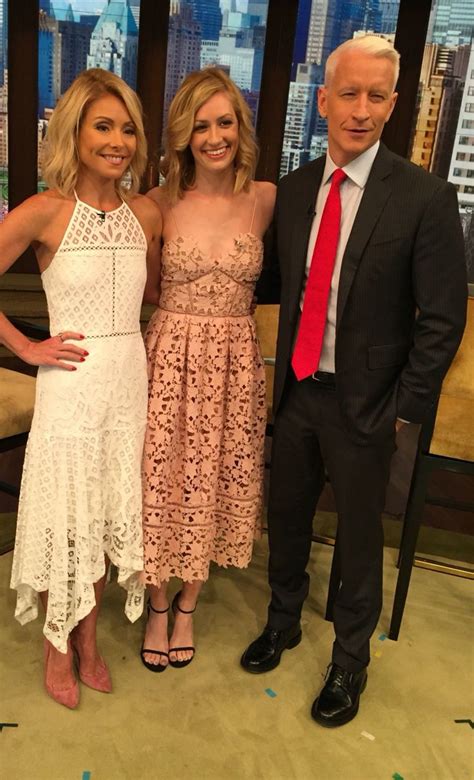 Kelly Ripa In A White Lace Parker Dress From Neimanmarcus And Beth