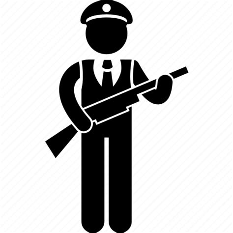 Dispatcher Guard Gun Office Police Policeman Security Icon