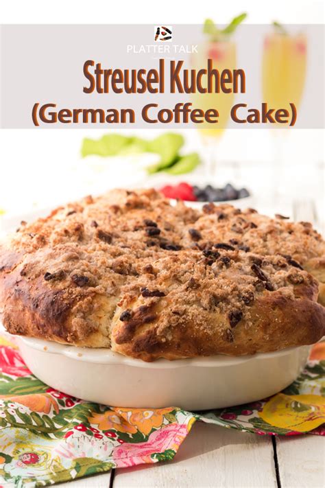 Stir in water and press dough together with your hands. Streusel Kuchen (Raised Coffee Cake) is an old-fashioned ...