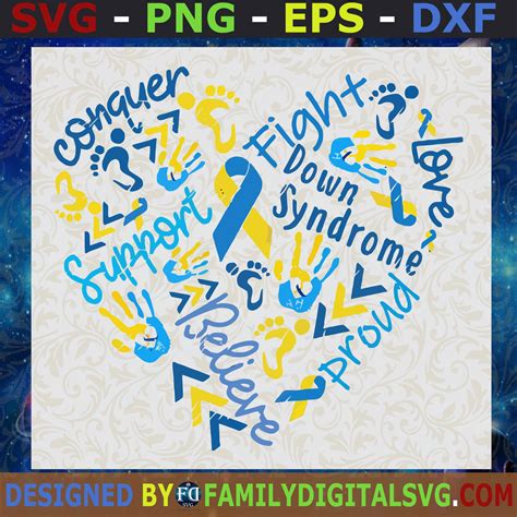 #Down Syndrome Awareness SVG, PNG, EPS, DXF ,Silhouette , Cut Files For gambar png
