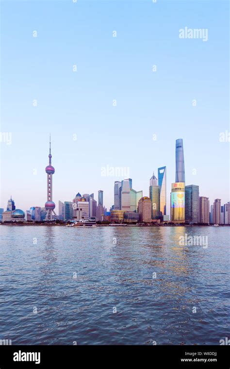 View Of The Shanghai Tower Right Tallest The Oriental Pearl Tv Tower