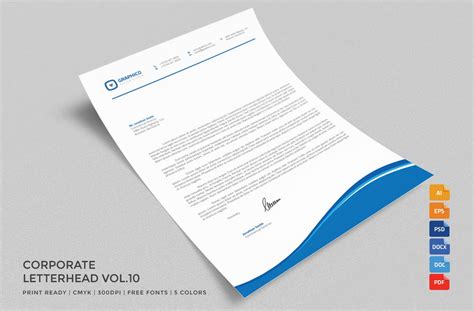Click on your preferred layout and start customizing. Corporate Letterhead 10 with MS Word ~ Stationery Templates ~ Creative Market
