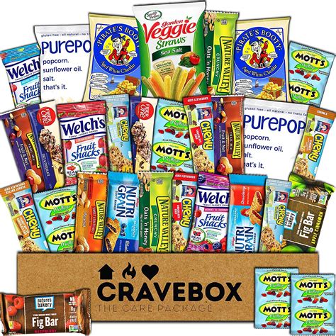 healthy snacks t basket care package 32 health food snacking choices quick