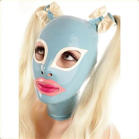 New Products Contrast Seamless Bondage Restraint Bdsm Natual Latex Mask
