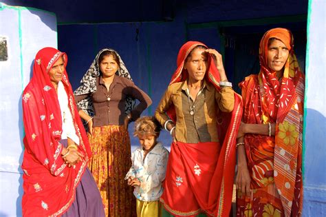 Village Ladies Madhya Pradesh Vivid Colors Colours Madhya Pradesh