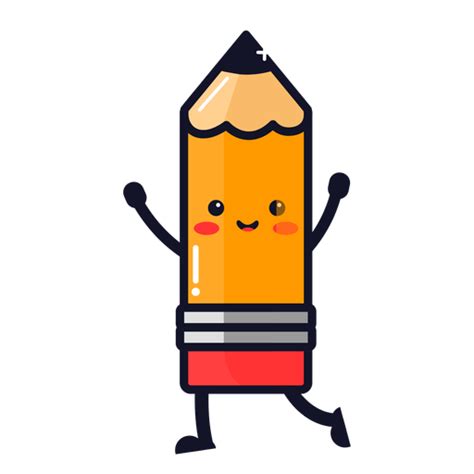 Cute Pencil Cartoon Transparent Png And Svg Vector File