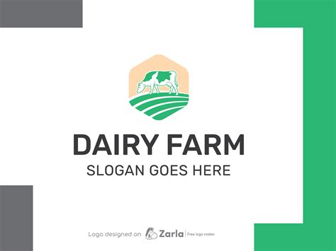 Dairy Farm Logo By Zarla Logo Maker On Dribbble