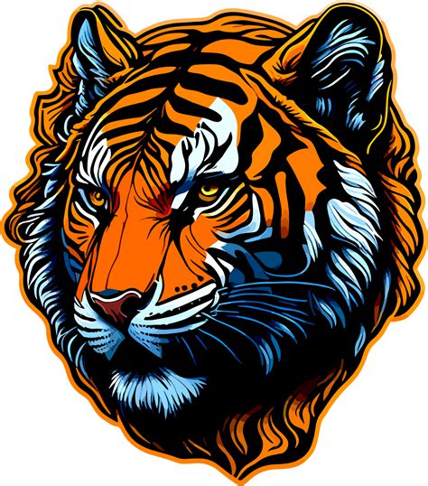 Tiger Head Logo Illustration With Ai Generative 24558386 Png