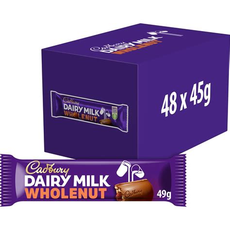 Cadbury Dairy Milk Whole Nut Chocolate Bar 45g Bb Foodservice