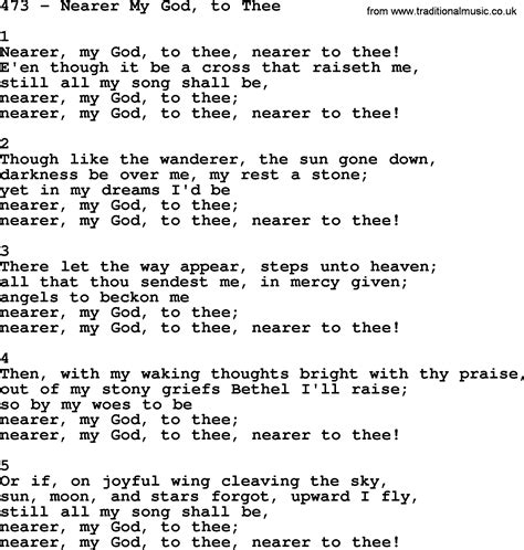 Adventist Hymnal Song Nearer My God To Thee With Lyrics Ppt Midi Mp And Pdf