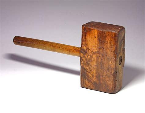 Primitive Large Wooden Mallet Carpenter Mallet Hammer