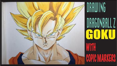 #dbz #rewatch #dragon ball z #super saiyan 2 #son gohan #cell jr. Drawing Dragon Ball Z Super Saiyan Goku!!! With Copic ...