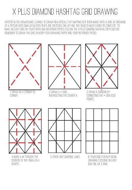 The Helpful Art Teacher How To Create And Use A Drawing Grid Drawing