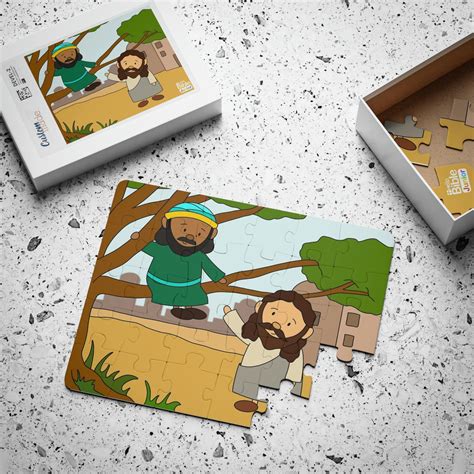 Hellobible Junior Jesus And Zacchaeus Puzzle 30 Piece Faithbox And