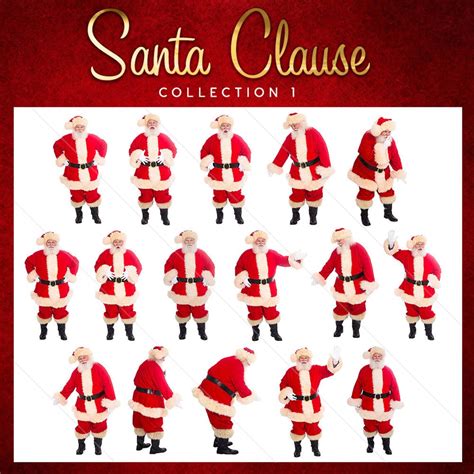 Santa Claus Overlays Collection Package Large 32 High Quality Etsy