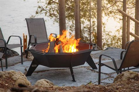 Chimeneas only have a small window to view the fire, but they often create less smoke and retain more heat. Iron Embers Octagonal Cottager Fire Pit - Safe Home Fireplace