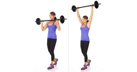 standing shoulder press this intense workout will get you the body you want popsugar fitness