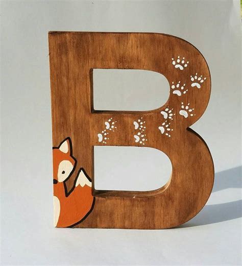 Natural Pine 8 Wooden Letters In Wooden Letters For Nursery Woodland