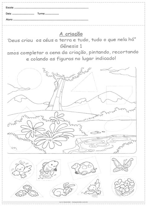 Atividade Sobre A Criação Do Mundo Pdf