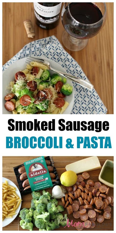 Short penne pasta with thinly sliced. Smoked Sausage, Broccoli and Pasta Recipe | Mom Fabulous