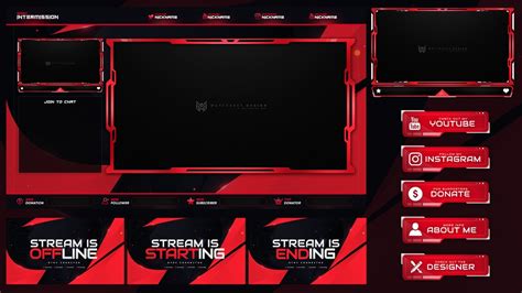 Best Stream Overlay Template Various Colors Psd Pac Mattovsky
