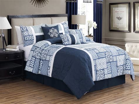 Shop 54 top solid navy blue comforter and earn cash back all in one place. 11P Parker Patchwork Floral Medallion Comforter Curtain ...