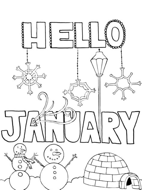 January Coloring Pages Home Design Ideas