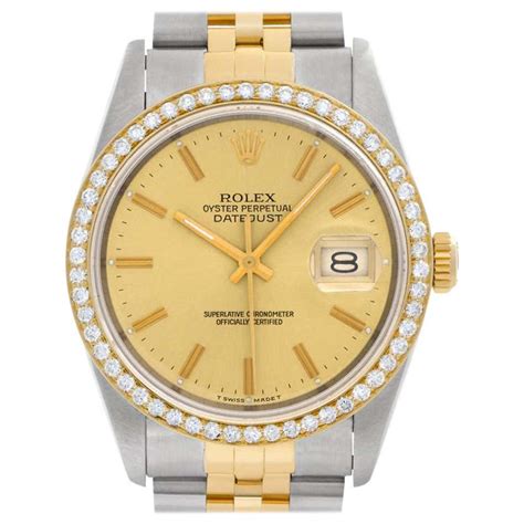 Rolex Datejust 69138 Gold Dial Certified And Warranty For Sale At 1stdibs