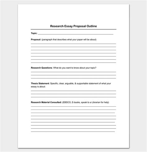Proposal Outline Template 6 Samples Examples Format