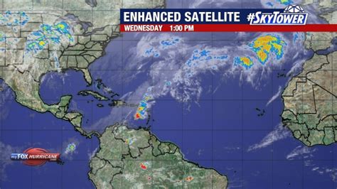 Enhanced Atlantic Satellite View Hurricane And Tropical Storm