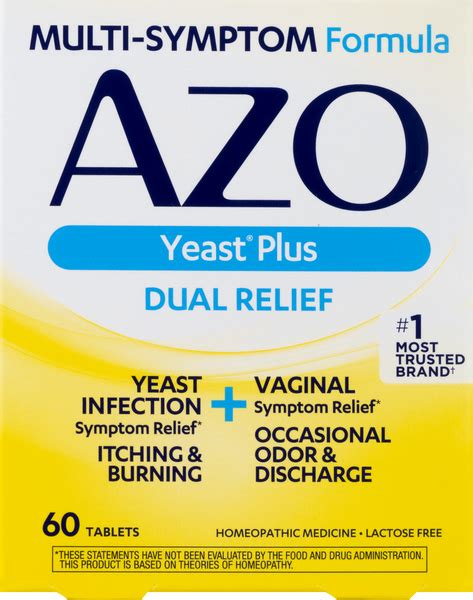 Azo Yeast Plus Multi Benefit Homeopathic Medicine Tablets 60 Count — Wholelotta Good
